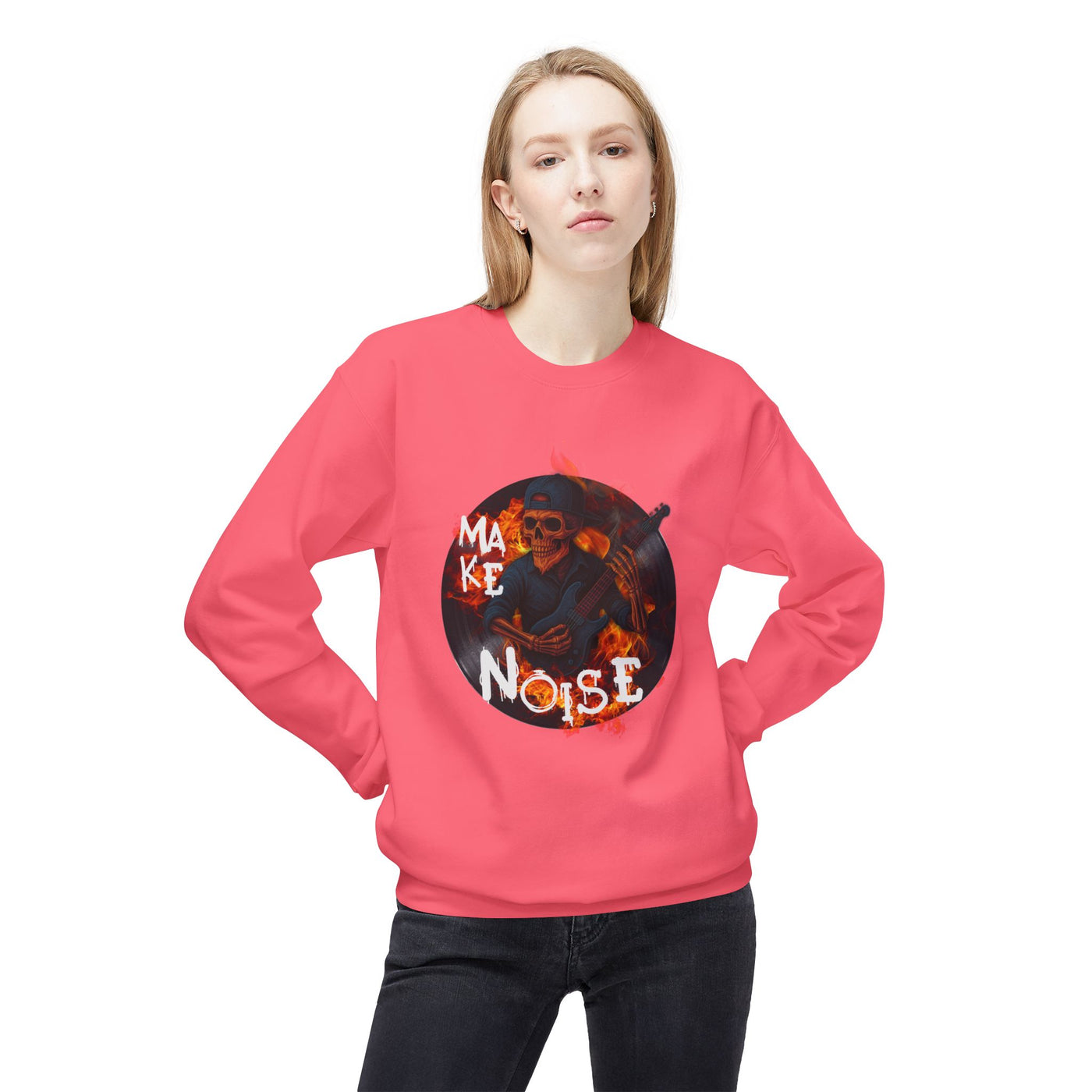 Make Noise Graphic Fleece Sweatshirt - Unisex Midweight Crewneck