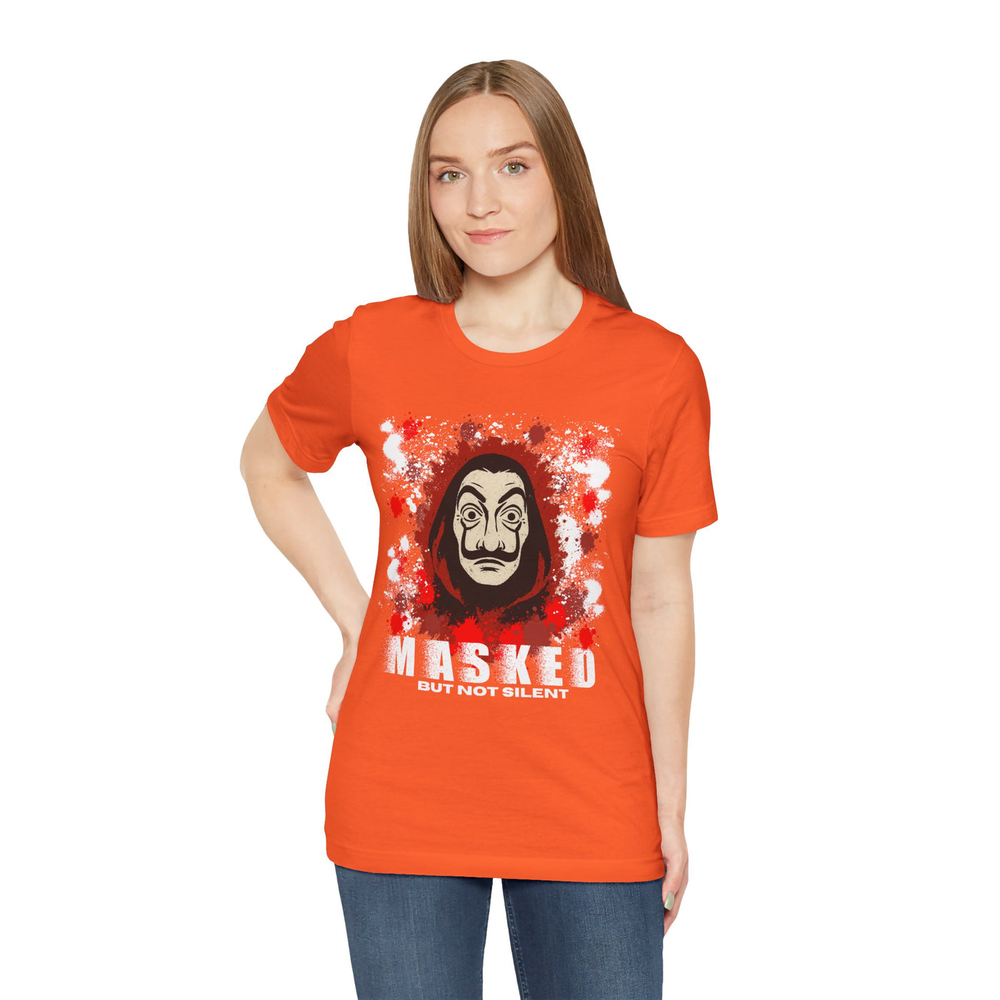 Unisex Short Sleeve Tee - Money Heist Masked but not silent