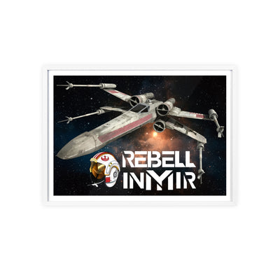 Star Wars X-Wing Fighter Poster with Wooden Frame - Rebel Inyir Decor