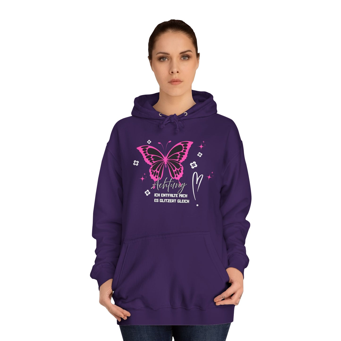 Hoodie Achtung ich entfalte mich - es glitzert gleich