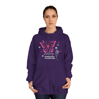 Hoodie Achtung ich entfalte mich - es glitzert gleich