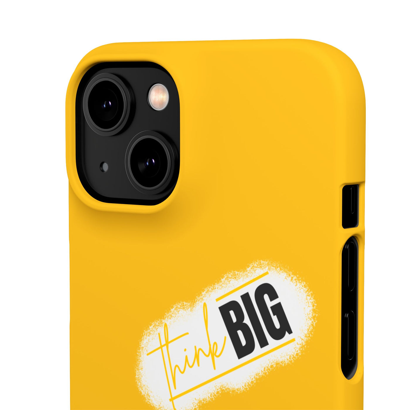Handyhülle gelbe - Yellow Snap Case - 'Think BIG' for Motivated Individuals