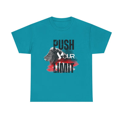 Motivational Unisex Heavy Cotton Tee - "Push Your Limit"
