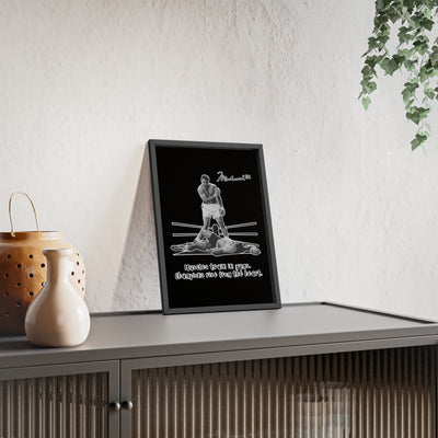 Boxing Inspired Wall Art Poster with Wooden Frame - Muhammad Ali 