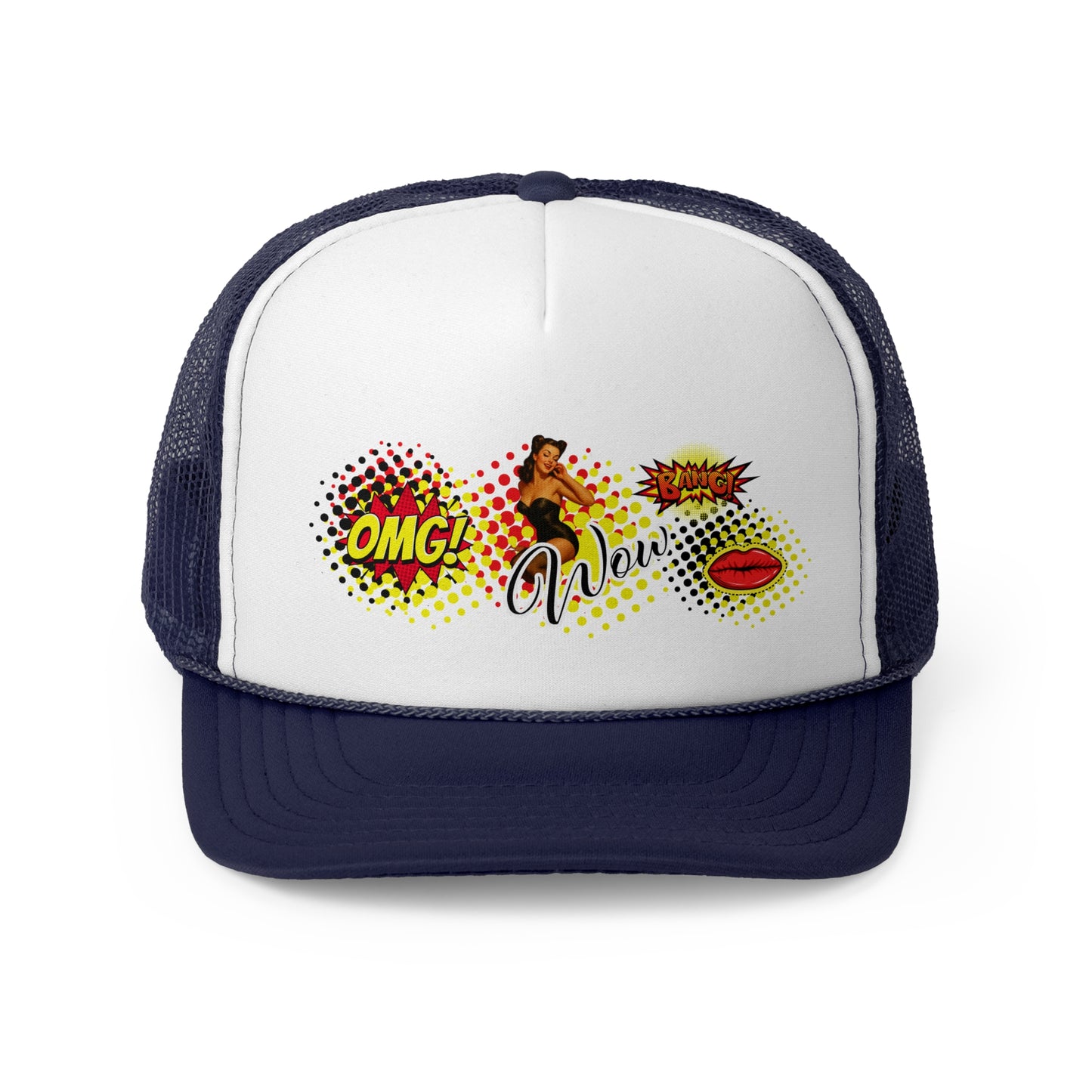 Fun Pop Art Trucker Cap - OMG! Wow! Comic Style Hat