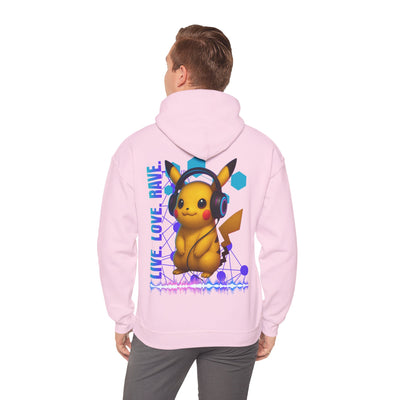 Rave Hoddie, Live Love Rave - Techno - Pokemon
