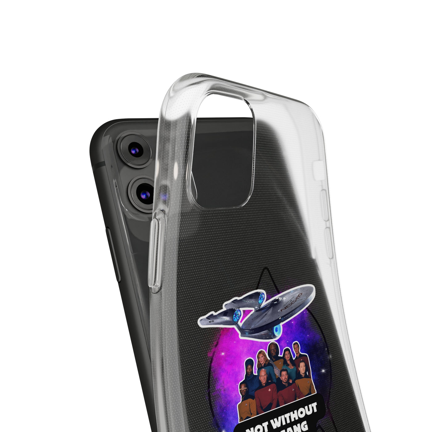 Galaxy-Inspired Soft Phone Case - Not Without My Gang, Star Trek Lovers Handyhülle