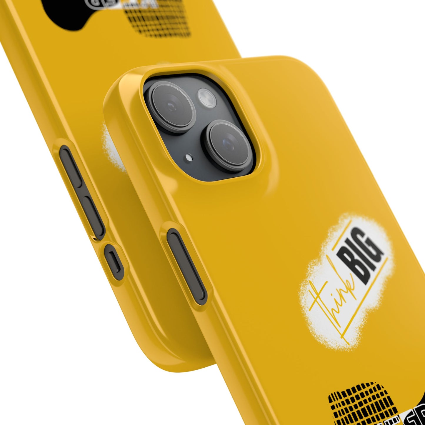 Handyhülle gelbe - Yellow Snap Case - 'Think BIG' for Motivated Individuals