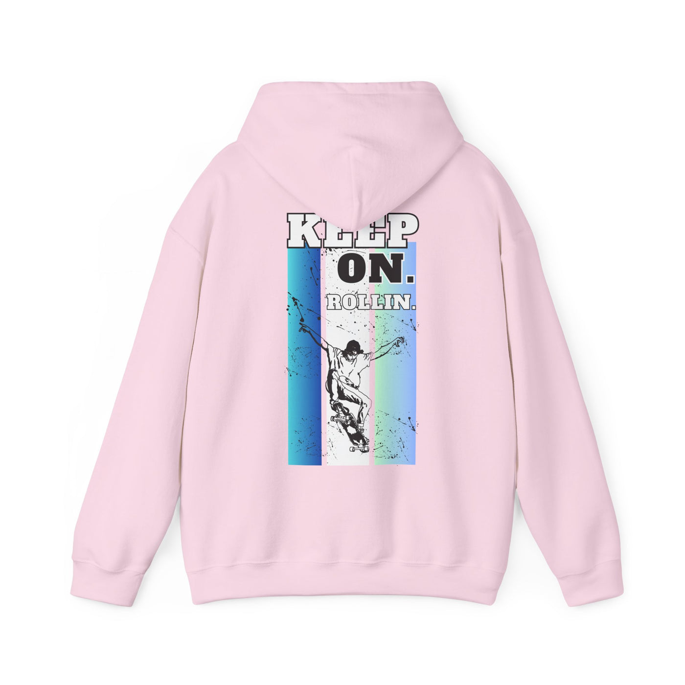 Skateboarding Warmup Hoodie - 'Skate Fall Get Up Ride Repeat' Design