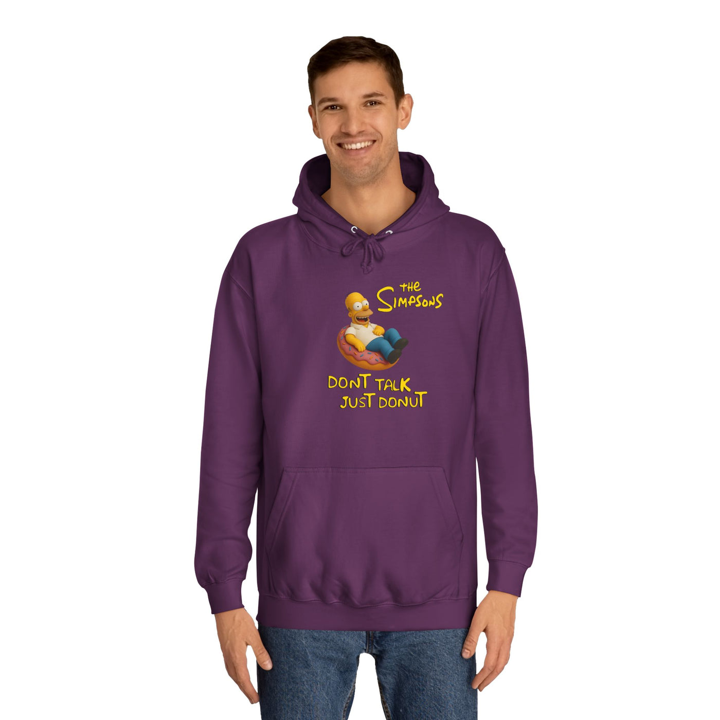 Funny Donut Lover Hoodie, Unisex College Hoodie, The Simpsons