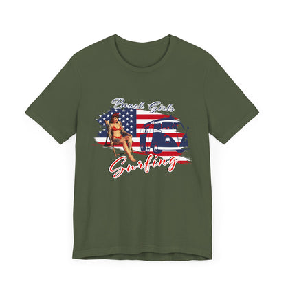 Beach Girls Surfing USA