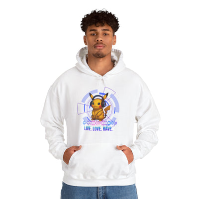 Rave Hoddie, Live Love Rave - Techno - Pokemon