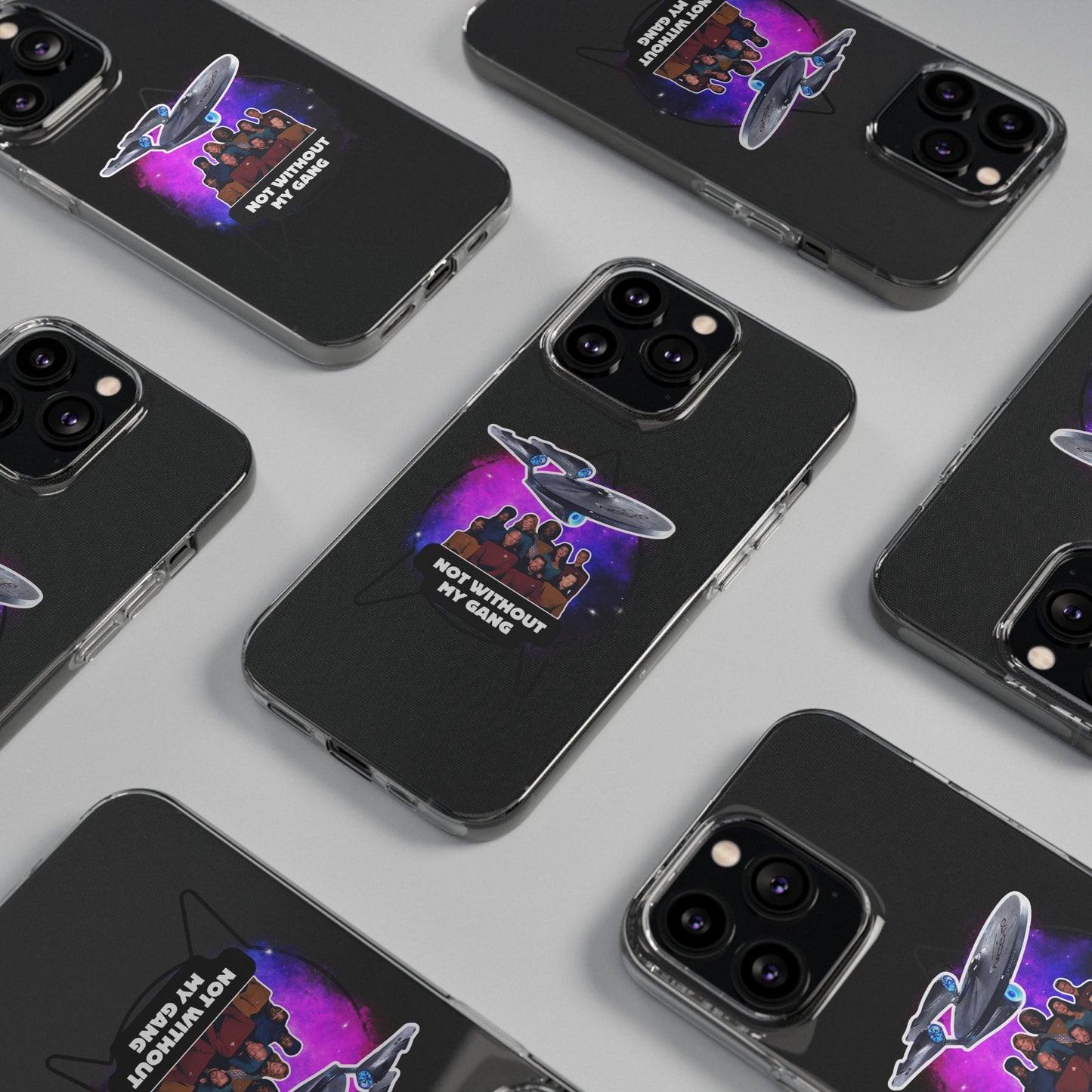 Galaxy-Inspired Soft Phone Case - Not Without My Gang, Star Trek Lovers Handyhülle