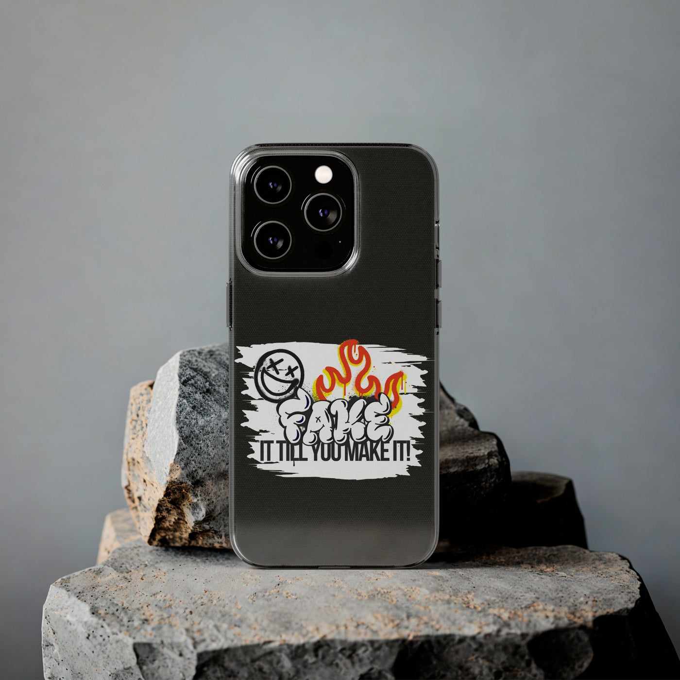 Handyhülle Fake till you make it - Clear Silicone Phone Cases,