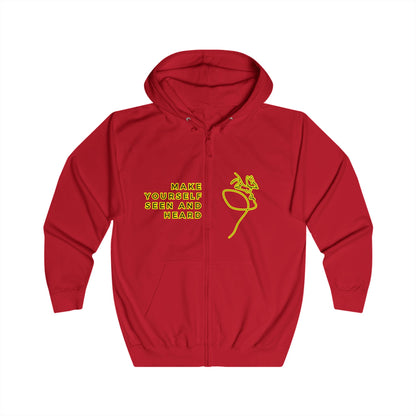 Full Zip Hoodie - Make yourself seen and heard