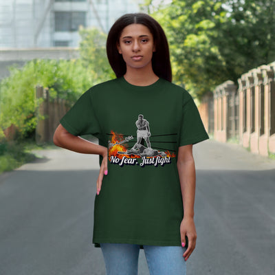 No Fear Just Fight T-Shirt, Motivational Shirt Muhammad Ali