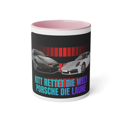 KITT and Porsche Die Laune Mug, KITT Mug, Porsche Mug, Tasse