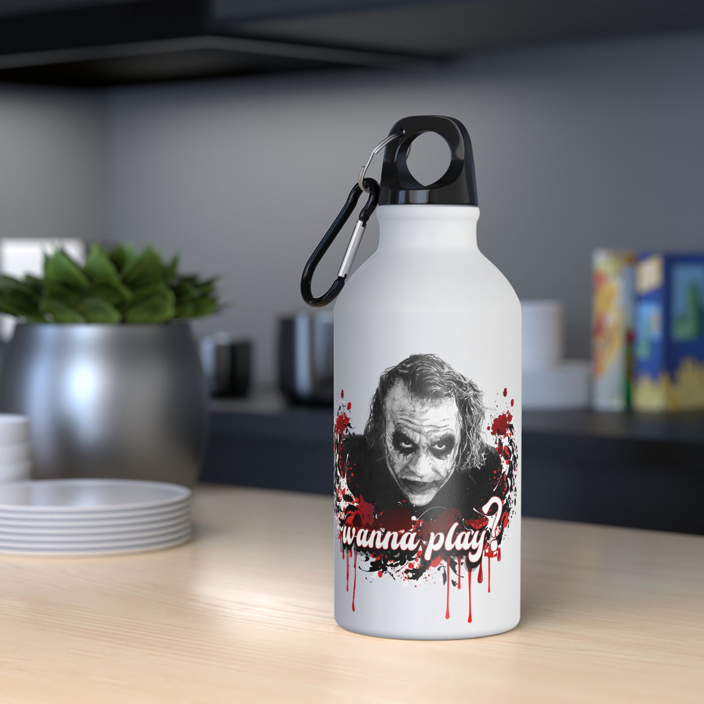 Joker -"wanna play?" Oregon Sport Bottle with Unique Art -Flasche