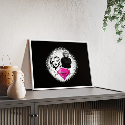 Vintage Marilyn Monroe Poster with Wooden Frame