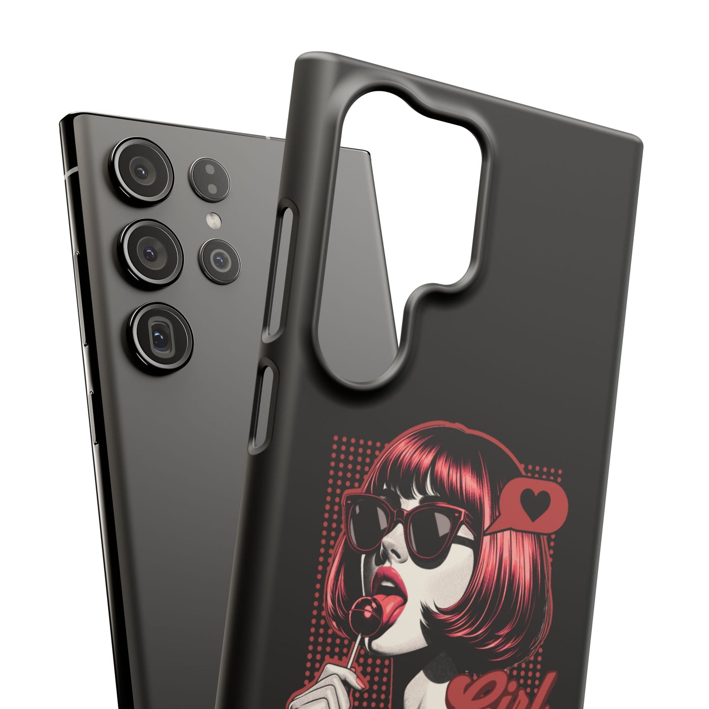 Retro Girl Snap Case Handyhülle