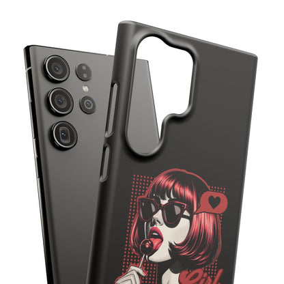 Retro Girl Snap Case Handyhülle