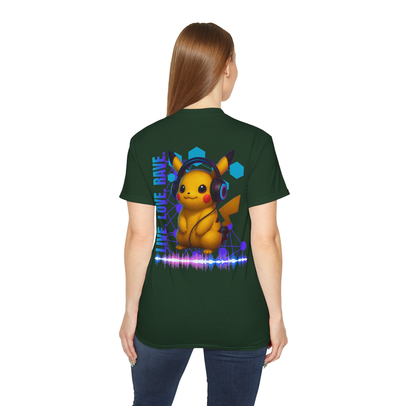 Rave T-Shirt, Fun Music Shirt, Live Love Rave - Techno - Pokemon