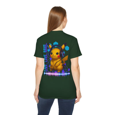Rave T-Shirt, Fun Music Shirt, Live Love Rave - Techno - Pokemon