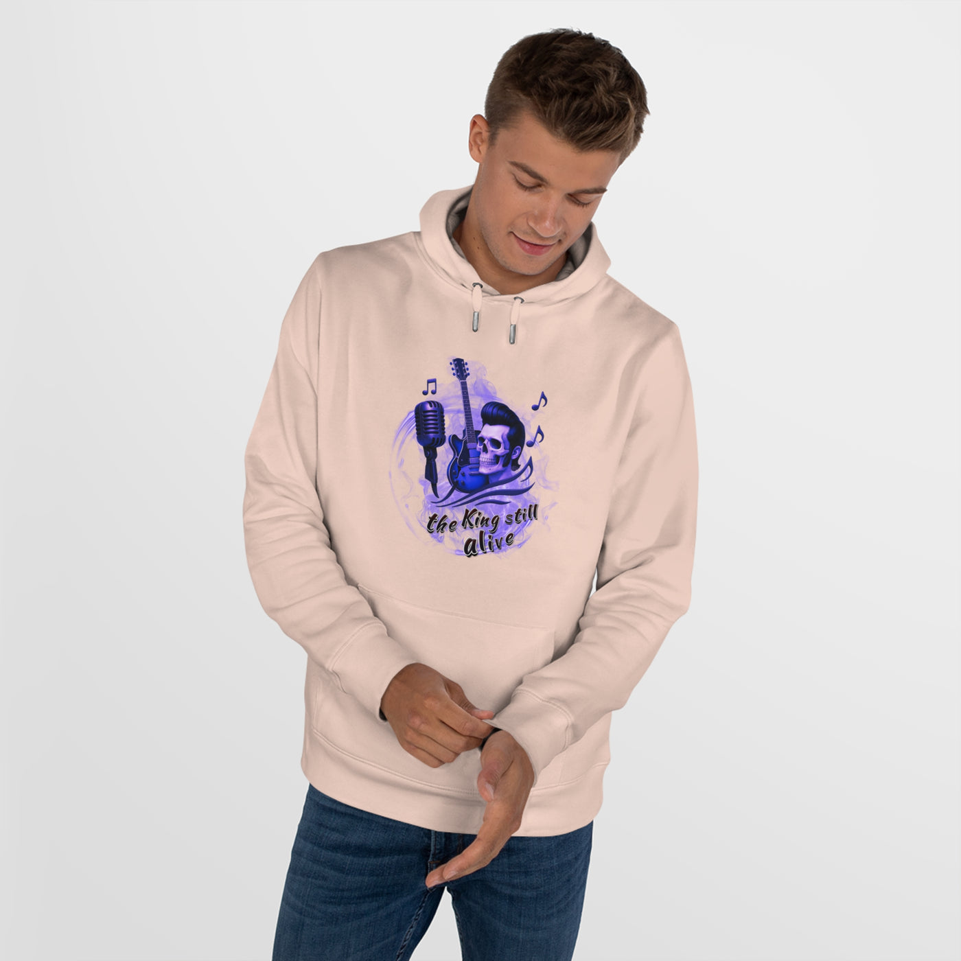 Rock 'n' Roll King Hooded Sweatshirt - 'The King Still Alive' Graphic