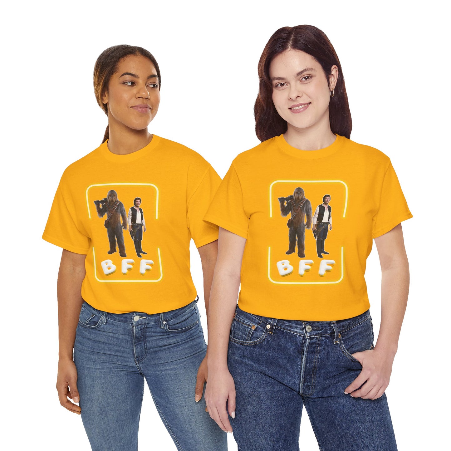 BFF Chewbacca & Han Solo Unisex Heavy Cotton Shirt