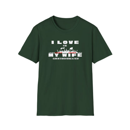 Minimalist Red Graphic Unisex T-Shirt - I love my wife