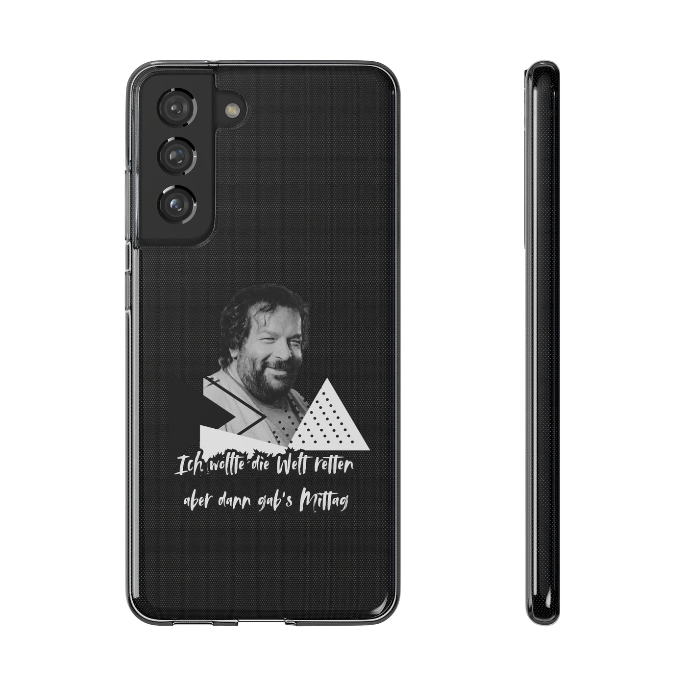Handyhülle Unique Phone Cover, Ich wollte die Welt retten, dann gabs Mittag