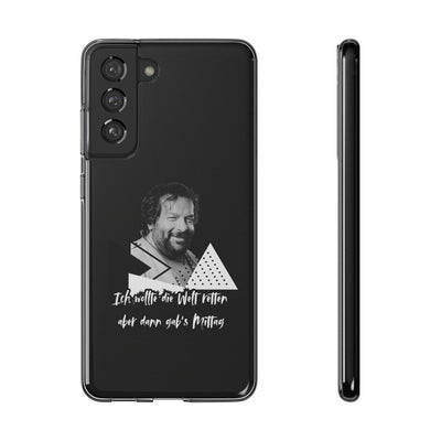 Handyhülle Unique Phone Cover, Ich wollte die Welt retten, dann gabs Mittag