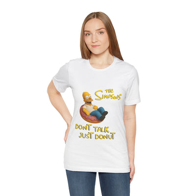 The Simpsons Donut Lover Tee - Funny Graphic T-Shirt -unisex