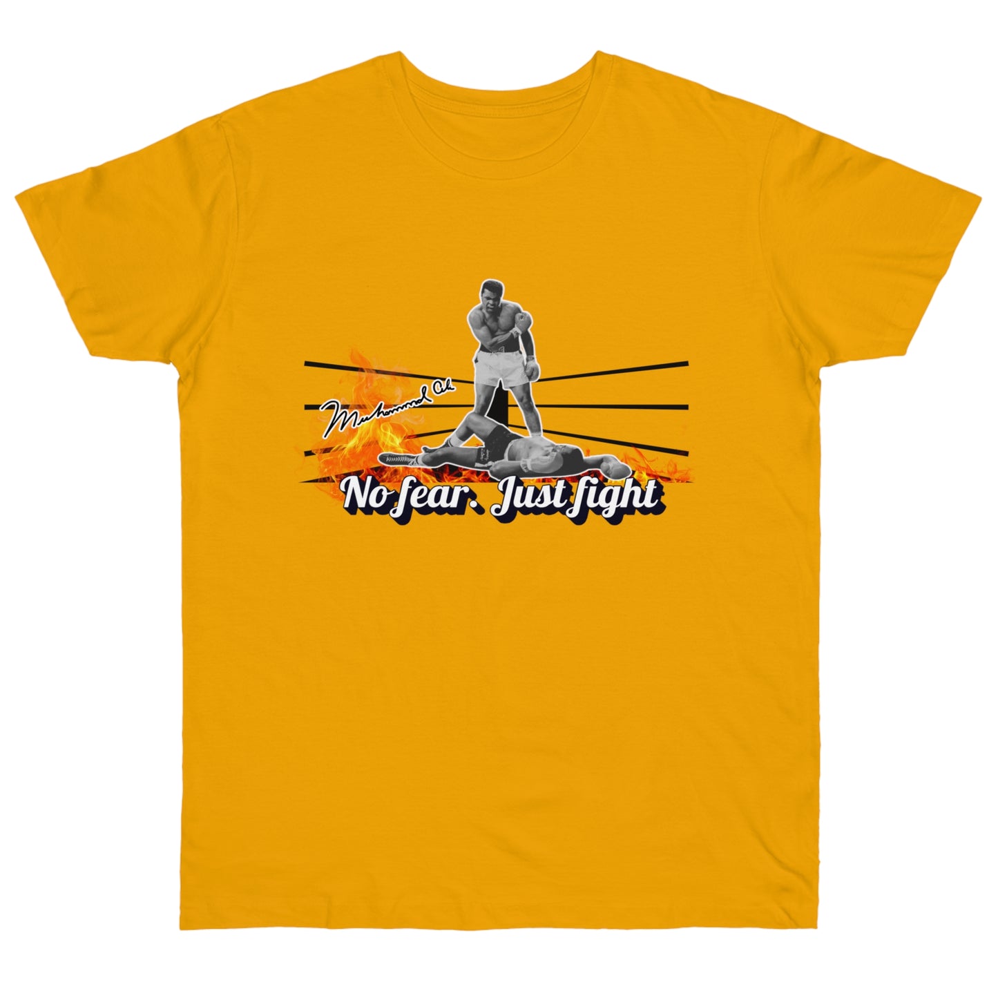 No Fear Just Fight T-Shirt, Motivational Shirt Muhammad Ali
