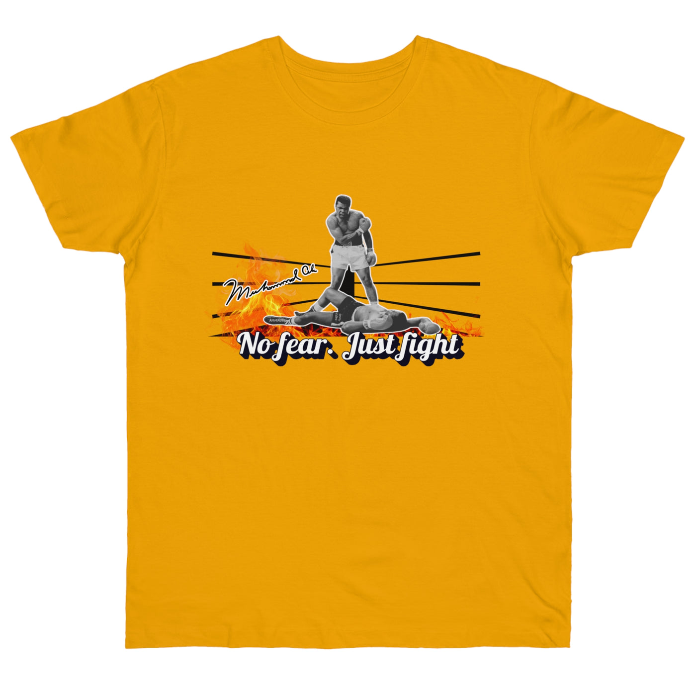 No Fear Just Fight T-Shirt, Motivational Shirt Muhammad Ali
