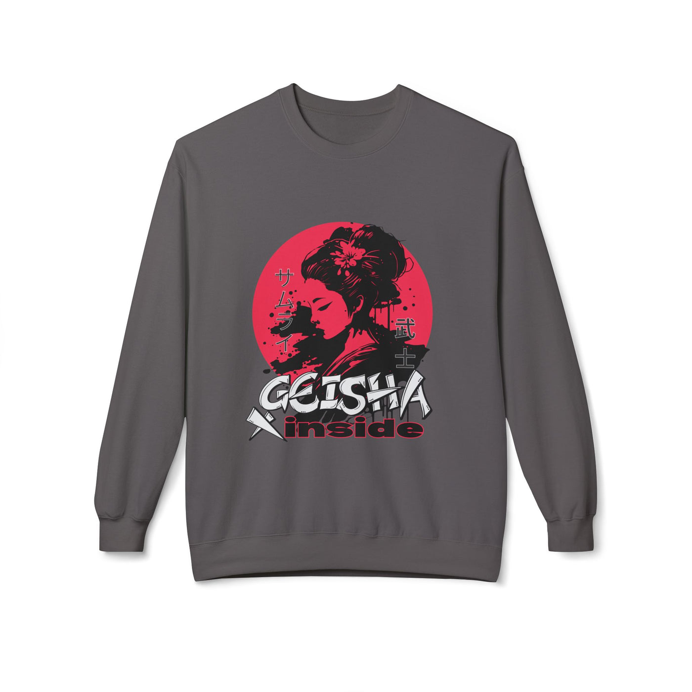 Unisex "Geisha Inside" Fleece Sweatshirt, Cozy