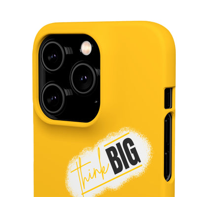 Handyhülle gelbe - Yellow Snap Case - 'Think BIG' for Motivated Individuals