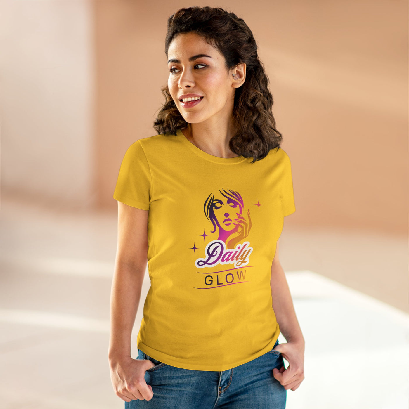 Women's Midweight Cotton Tee - Daily Glow