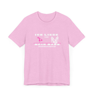 Ich liebe mein Mann "Shopping" Unisex Jersey Short Sleeve Tee