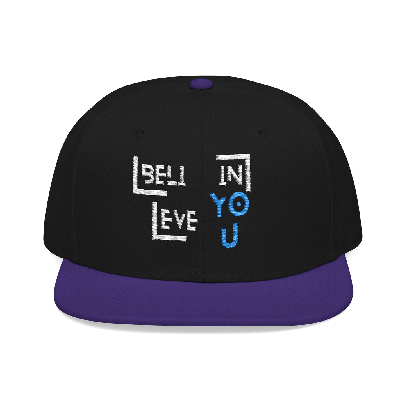 Motivational Snapback Hat - "Believe in You" Embroidery 