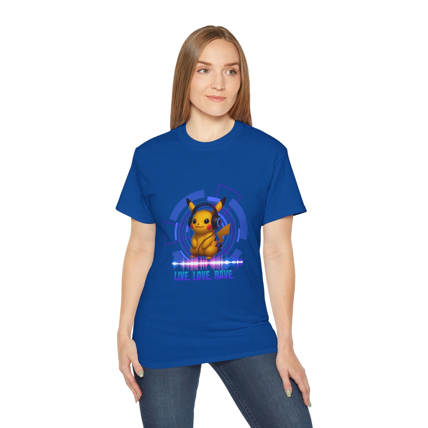 Rave T-Shirt, Fun Music Shirt, Live Love Rave - Techno - Pokemon
