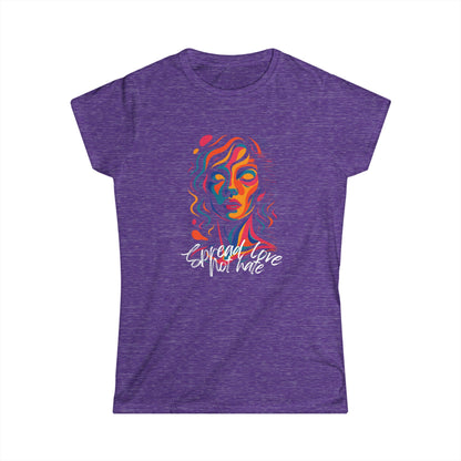 Spread love not hate Artistic T Shirt Colorful Abstract Design