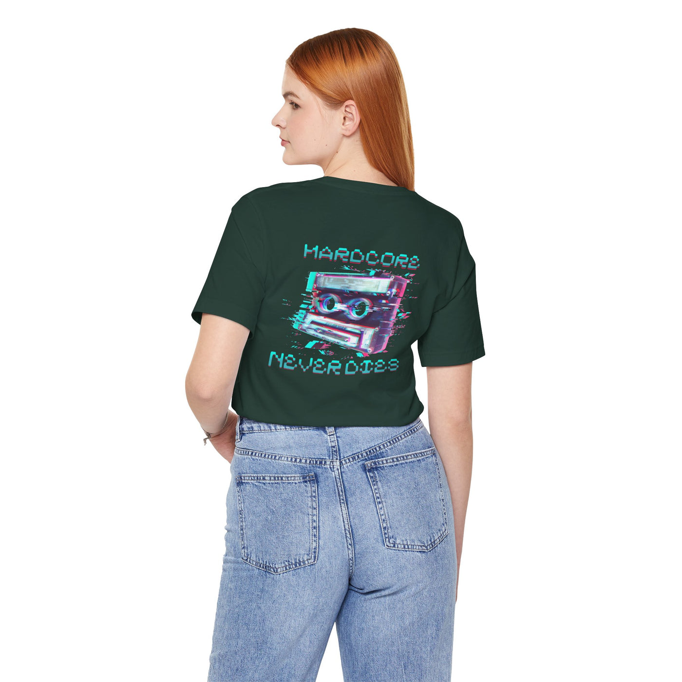 Techno - Hardcore Never Dies - Retro Graphic Tee, 90s Aesthetic Shirt unisex