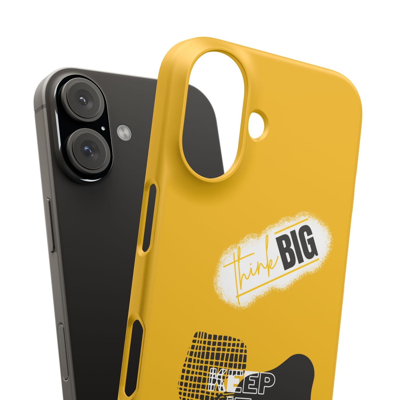 Handyhülle gelbe - Yellow Snap Case - 'Think BIG' for Motivated Individuals