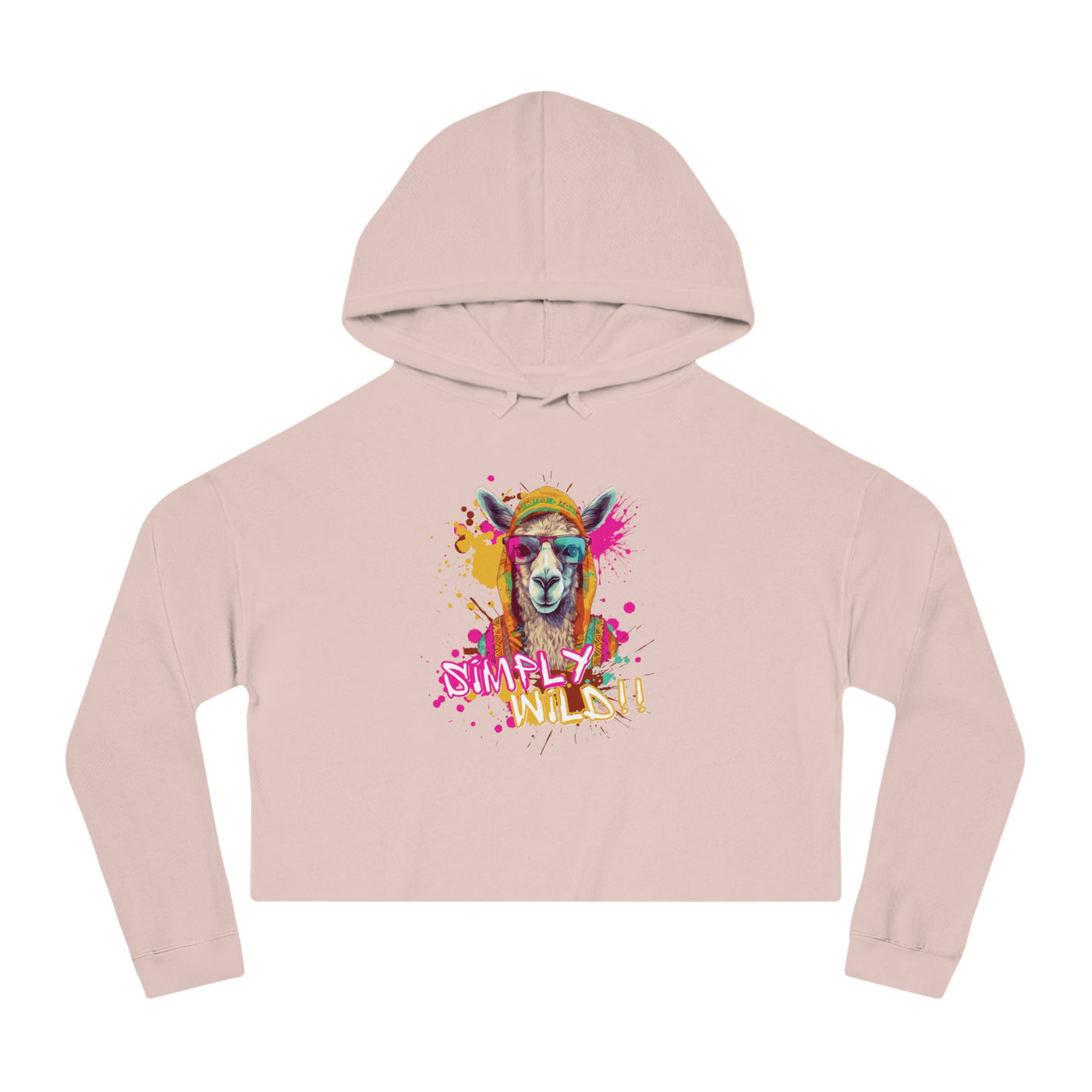 Urban Wilds Crop Hoodie - Colorful Graffiti Inspired Design