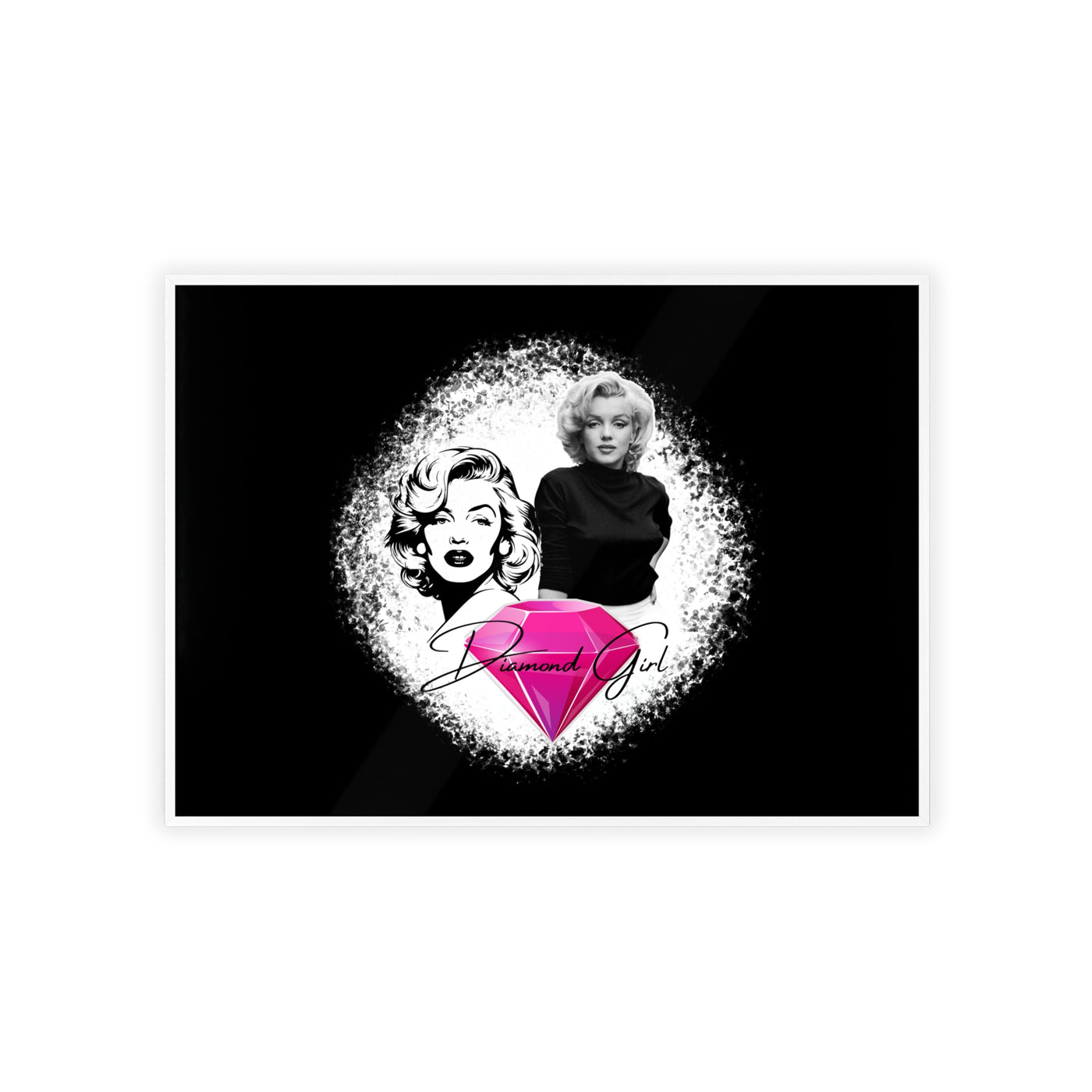 Vintage Marilyn Monroe Poster with Wooden Frame