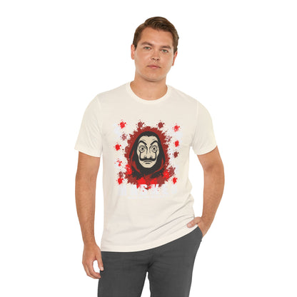 Unisex Short Sleeve Tee - Money Heist Masked but not silent