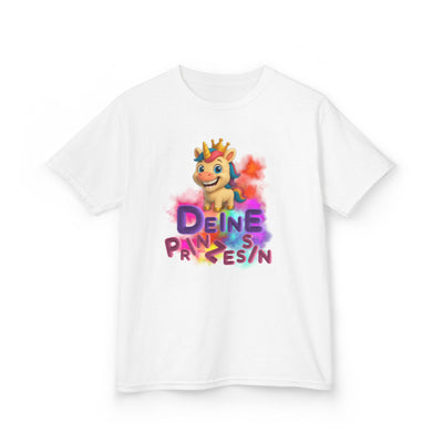 Colorful Kids Tee - “Deine Prinzessin” Design - Fun & Playful Shirt for Young Royalty