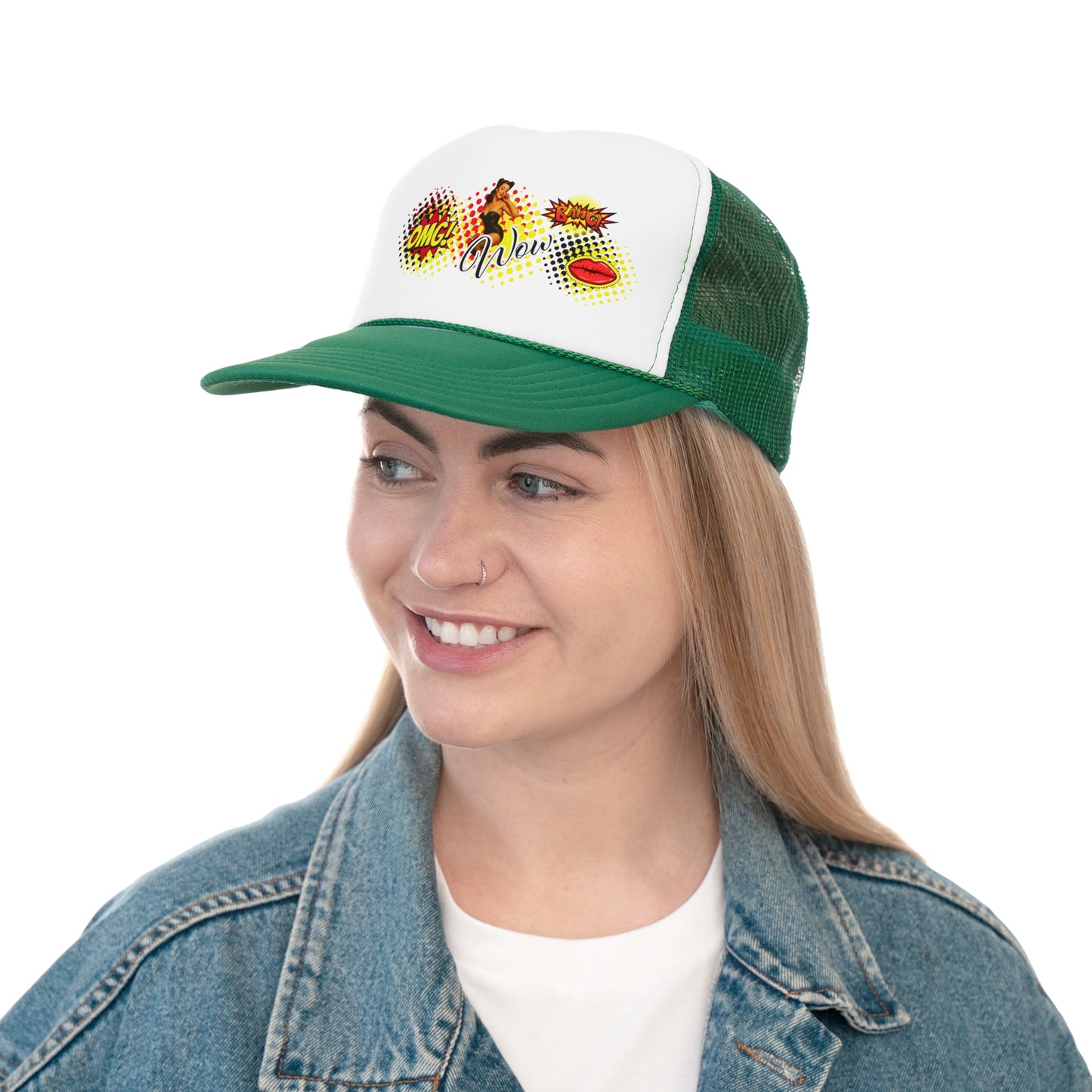 Fun Pop Art Trucker Cap - OMG! Wow! Comic Style Hat