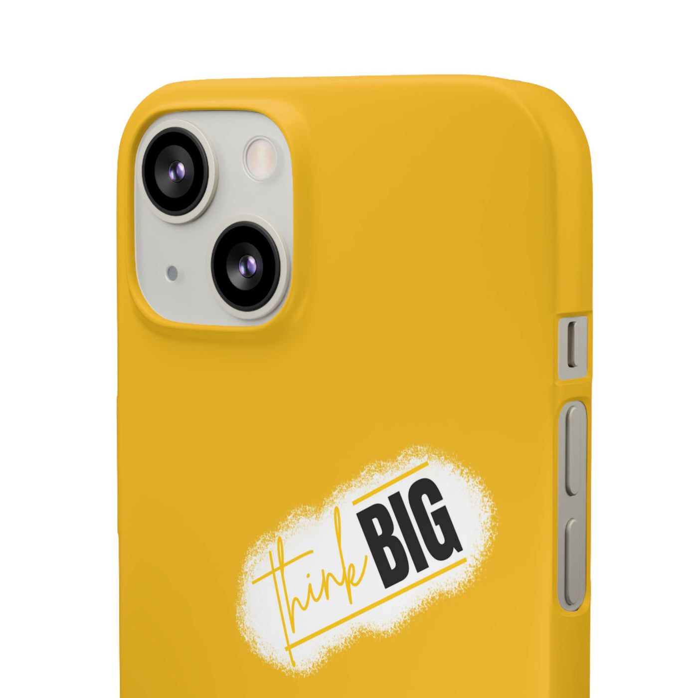 Handyhülle gelbe - Yellow Snap Case - 'Think BIG' for Motivated Individuals